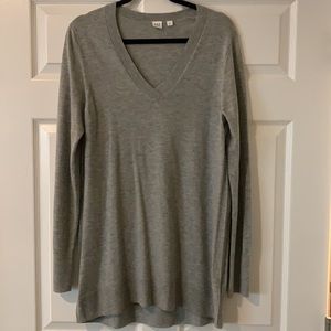 Grey Gap V-Neck Maternity Sweater